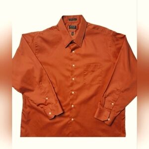 ARROW Men's Sateen Finish Long Sleeve Dress Shirt XXL (18)(34/35) Regular Fit